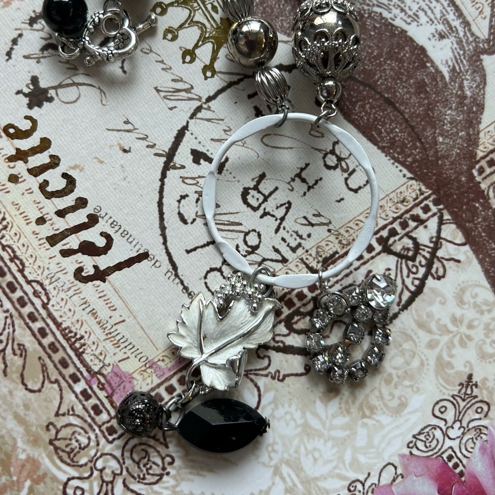 Hand Crafted Vintage Brooch Necklace